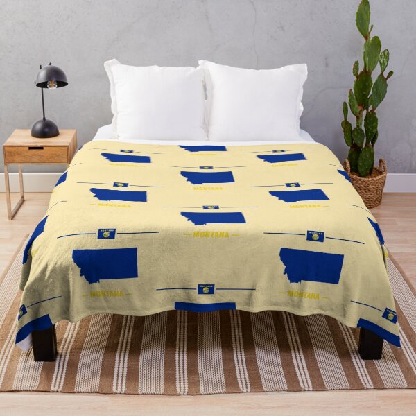 Item preview, Montana State Map - Classic Navy & Gold Heritage Pride designed and sold by mashmosh.