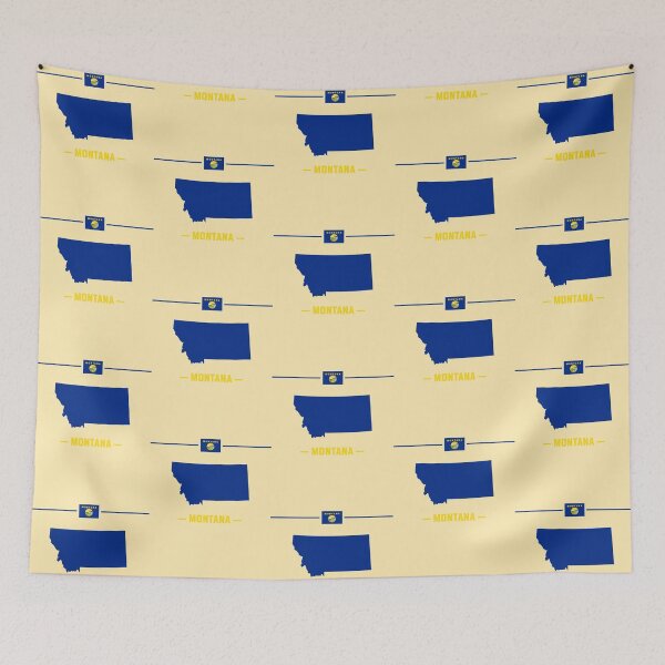 Item preview, Montana State Map - Classic Navy & Gold Heritage Pride designed and sold by mashmosh.