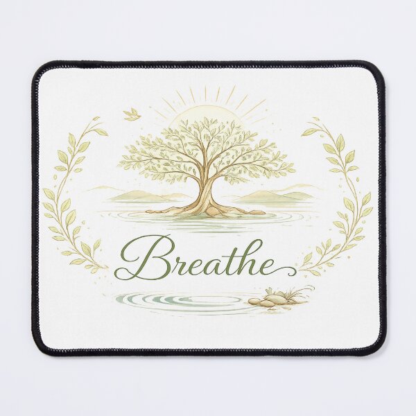 Item preview, Breathe Mindfulness Tree of Life Meditation Art designed and sold by freackly.