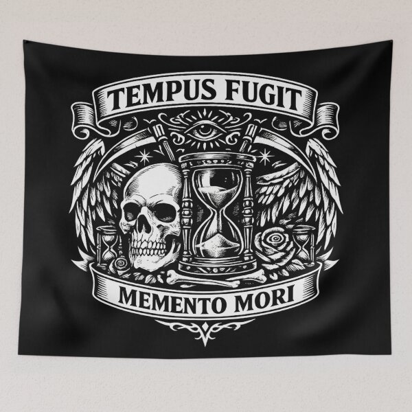 Item preview, Tempus Fugit – Memento Mori Gothic Emblem designed and sold by Mouraludia.