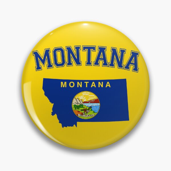 Item preview, Montana Pride - Classic State Map & Flag Varsity Style designed and sold by mashmosh.