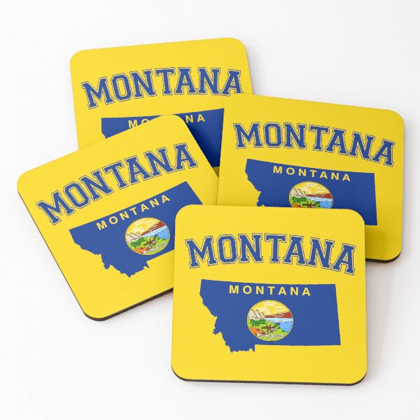 Item preview, Montana Pride - Classic State Map & Flag Varsity Style designed and sold by mashmosh.