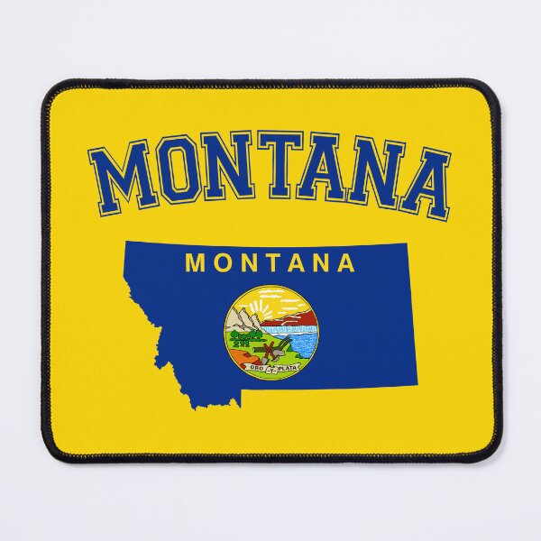 Item preview, Montana Pride - Classic State Map & Flag Varsity Style designed and sold by mashmosh.