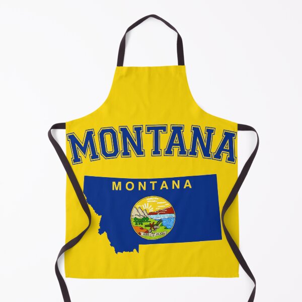Item preview, Montana Pride - Classic State Map & Flag Varsity Style designed and sold by mashmosh.