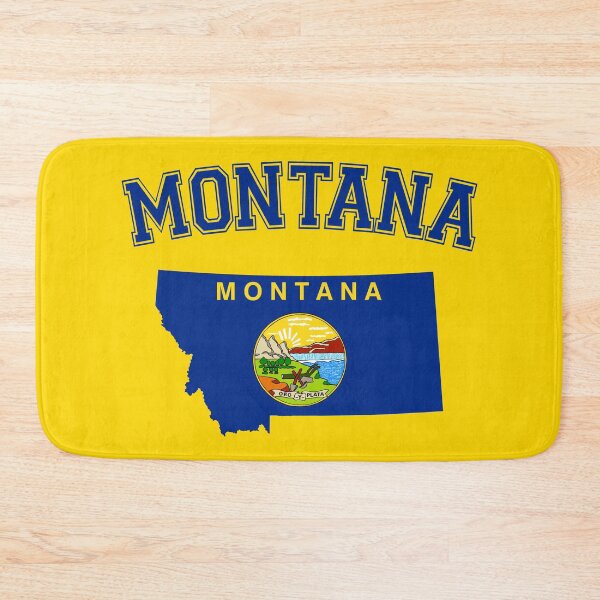 Item preview, Montana Pride - Classic State Map & Flag Varsity Style designed and sold by mashmosh.