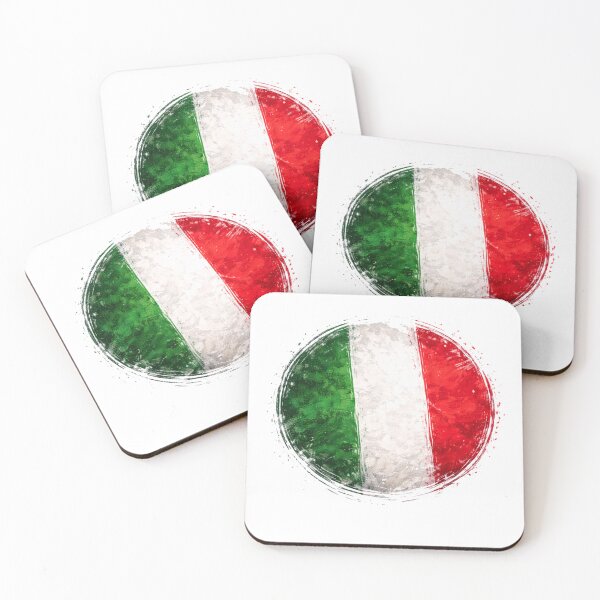 Item preview, Italy Flag Circular Grunge Sticker | Italian Tricolor Round Design designed and sold by RelateAndTee.