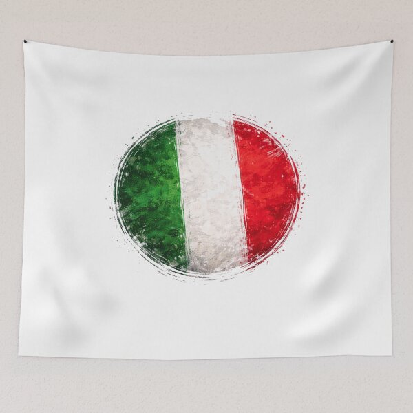 Item preview, Italy Flag Circular Grunge Sticker | Italian Tricolor Round Design designed and sold by RelateAndTee.