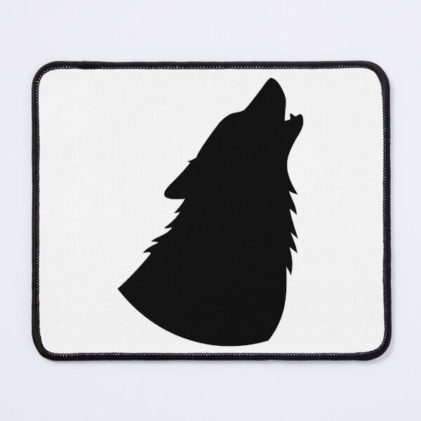 Item preview, Howling Wolf Black Silhouette Profile Illustration designed and sold by AFernandesDSG.