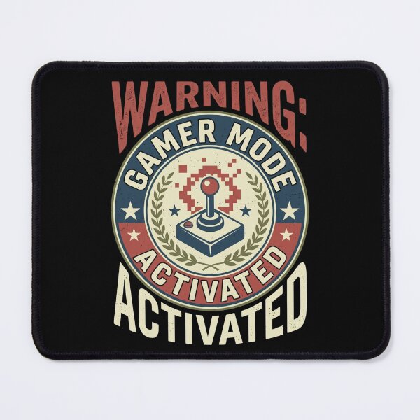 Item preview, Warning Gamer Mode Activated Vintage Badge Joystick designed and sold by anass002.