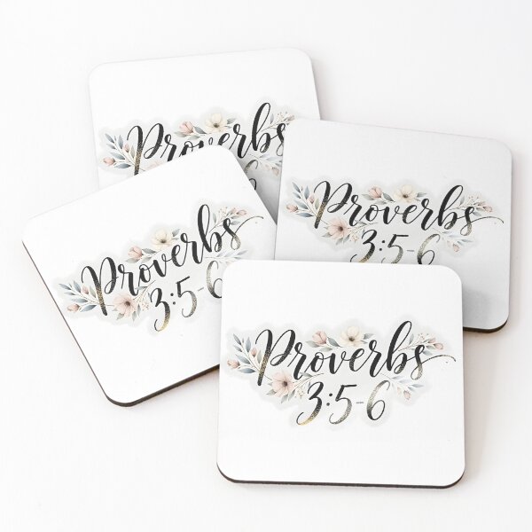 Item preview, Elegant Proverbs 3:5-6 Floral Bible Verse Sticker – Inspirational Christian Design designed and sold by DarezSc.