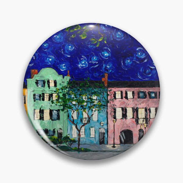 Item preview, Rainbow Row at Night designed and sold by fercaggiano.