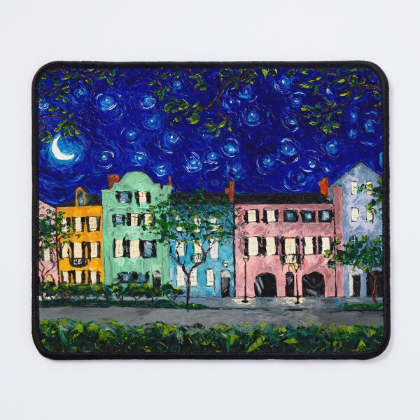 Item preview, Rainbow Row at Night designed and sold by fercaggiano.