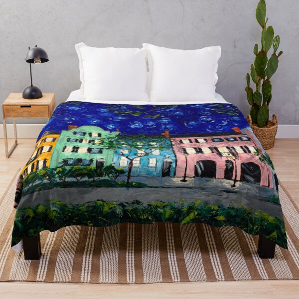 Item preview, Rainbow Row at Night designed and sold by fercaggiano.