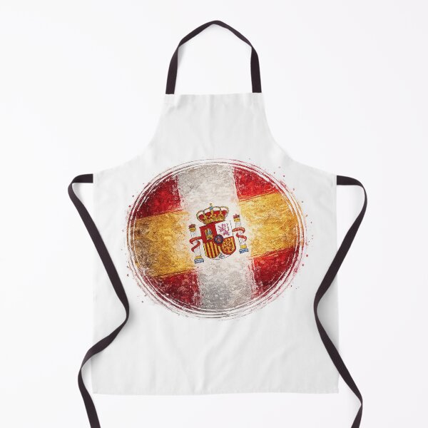 Item preview, Spain Flag Circular Brush Stroke Sticker | Grunge Spanish Flag Design designed and sold by RelateAndTee.