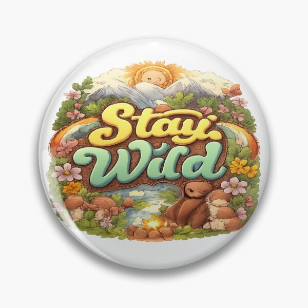 Item preview, Stay Wild Nature Adventure Illustration designed and sold by HiteshArt111.