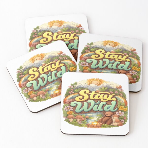 Item preview, Stay Wild Nature Adventure Illustration designed and sold by HiteshArt111.
