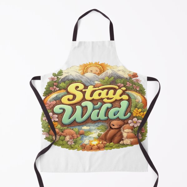Item preview, Stay Wild Nature Adventure Illustration designed and sold by HiteshArt111.