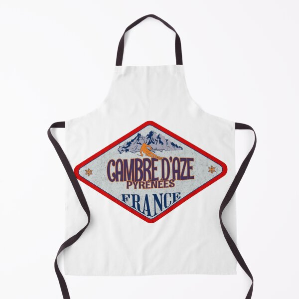 Aperçu de l'œuvre Cambre d'Aze, Pyrénées, France, création d'un badge de ski vintage créée et vendue par Wanderful-roads.