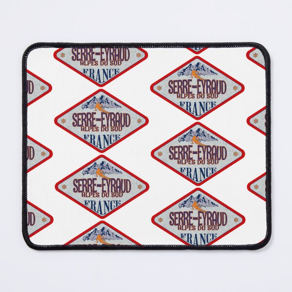 Item preview, Serre-Eyraud, Alpes du Sud, France, Vintage skiing badge design designed and sold by Wanderful-roads.