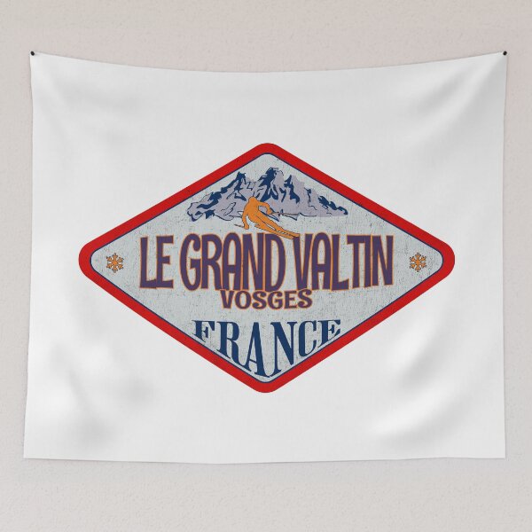 Item preview, Le Grand Valtin, Vosges, France, Vintage skiing badge design designed and sold by Wanderful-roads.