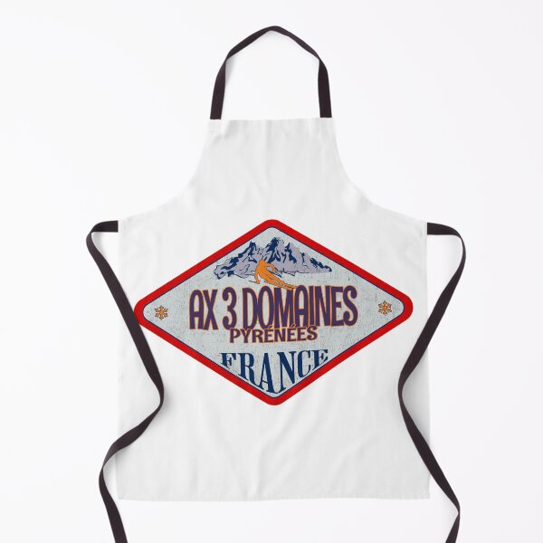 Item preview, Ax 3 Domaines, Pyrénées, France, Vintage skiing badge design designed and sold by Wanderful-roads.