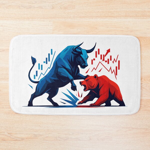 Item preview, Bull versus Bear Wall Street Stock Market Battle Stocks designed and sold by Pineapple-Tree.