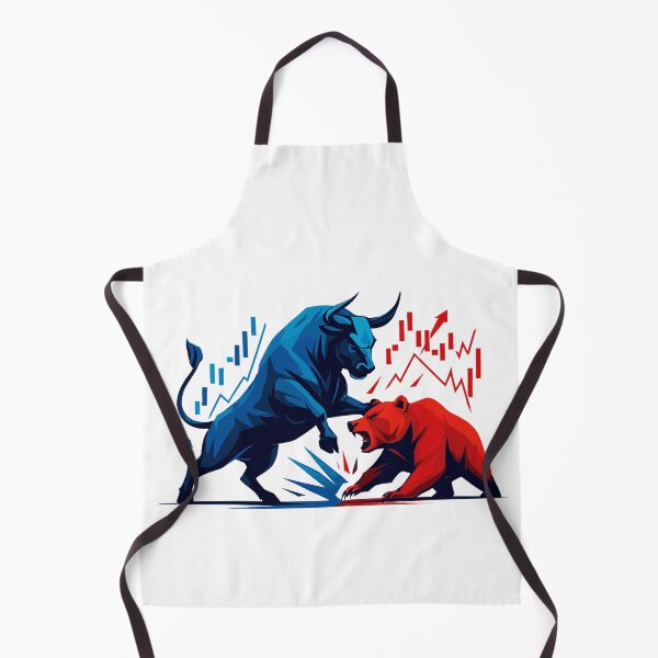 Item preview, Bull versus Bear Wall Street Stock Market Battle Stocks designed and sold by Pineapple-Tree.