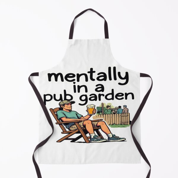 Item preview, Mentally in a Pub Garden – Funny British Beer Lover T-Shirt & Sticker Design designed and sold by Sushikidsntod.