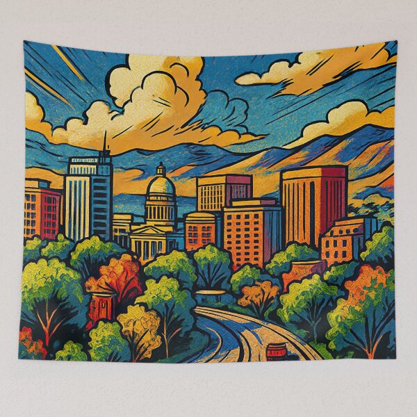 Item preview, Boise, city  | Comics style - Cartoon designed and sold by ComicsFactory.