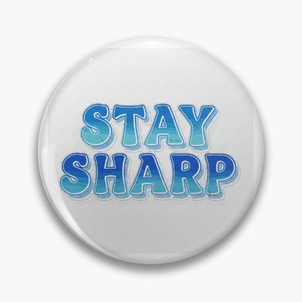 Item preview, STAY SHARP Retro 70s Typography Vintage Motivational Quote designed and sold by INNER WINNER YOU.