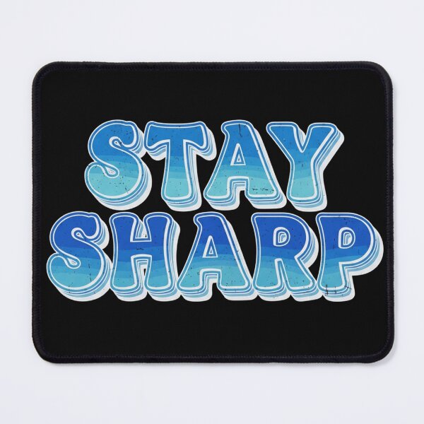 Item preview, STAY SHARP Retro 70s Typography Vintage Motivational Quote designed and sold by INNER WINNER YOU.