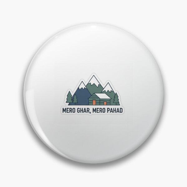 Item preview, Minimalist Pahadi House and Mountains Illustration designed and sold by SimplyPOP.