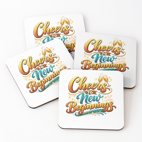 Item preview,  Cheers to New Beginnings Celebration Quote Art designed and sold by freackly.