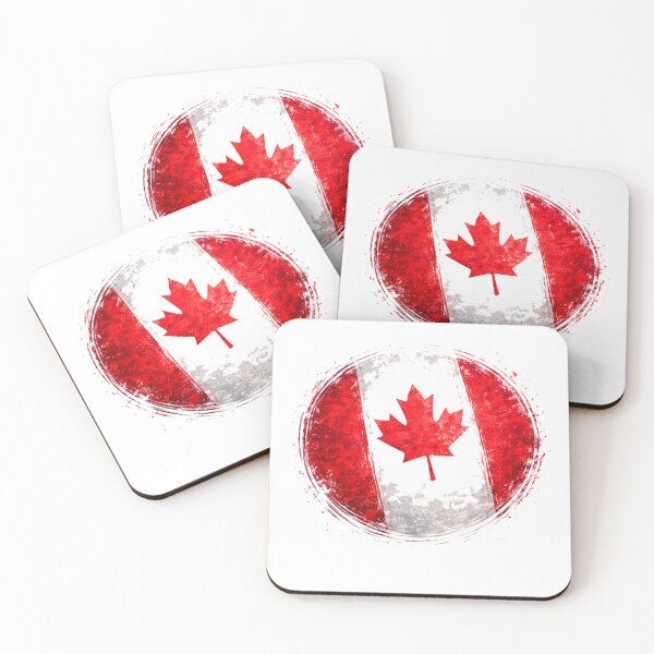 Item preview, Canada Flag Circular Sticker | Grunge Maple Leaf Patriotic Design designed and sold by RelateAndTee.