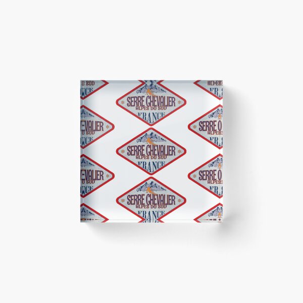 Item preview, Serre Chevalier, Alpes du Sud, France, Vintage skiing badge design designed and sold by Wanderful-roads.