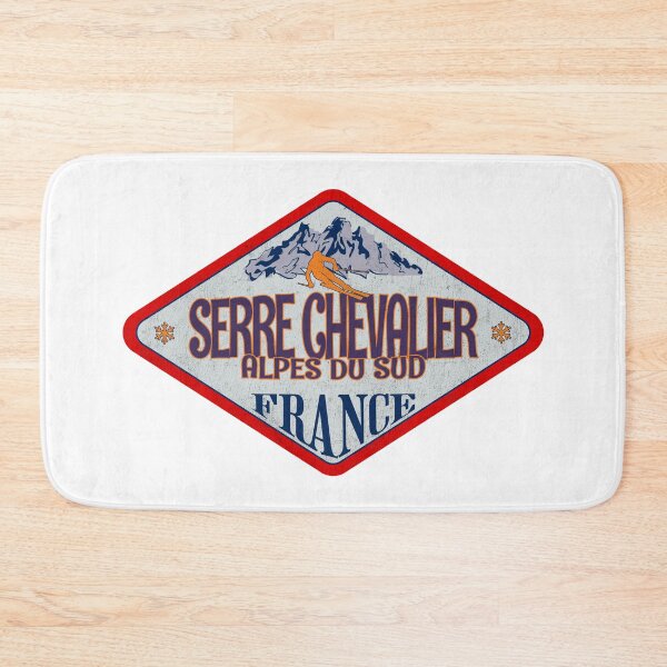 Item preview, Serre Chevalier, Alpes du Sud, France, Vintage skiing badge design designed and sold by Wanderful-roads.