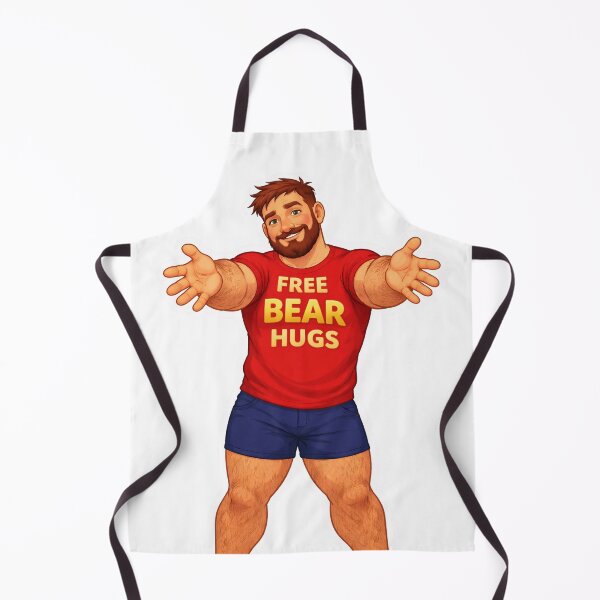 Item preview, Free Bear Hugs – Gay Bear Pride Valentine Sticker designed and sold by MPForet.