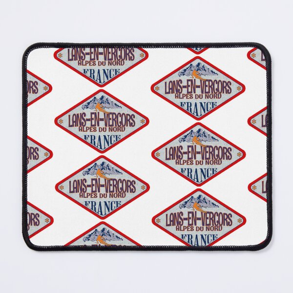 Item preview, Lans-en-Vercors, Alpes du Nord, France, Vintage skiing badge design designed and sold by Wanderful-roads.