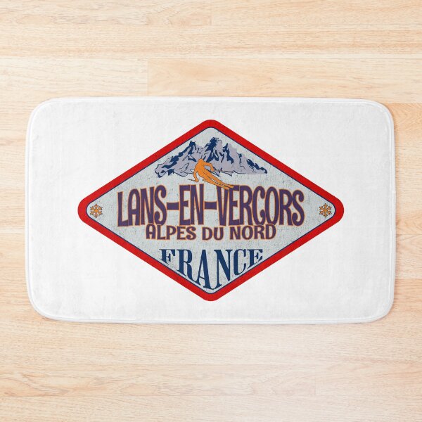 Item preview, Lans-en-Vercors, Alpes du Nord, France, Vintage skiing badge design designed and sold by Wanderful-roads.