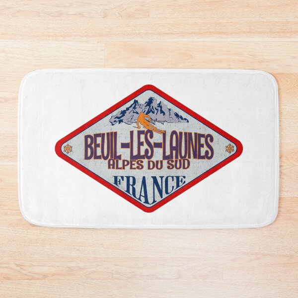 Item preview, Beuil-les-Launes, Alpes du Sud, France, Vintage skiing badge design designed and sold by Wanderful-roads.