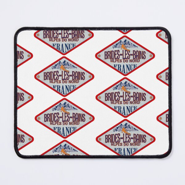 Item preview, Brides-les-Bains, Alpes du Nord, France, Vintage skiing badge design designed and sold by Wanderful-roads.