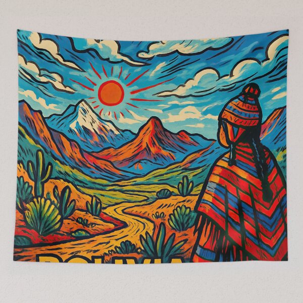 Item preview, Bolivia landscape  | Comics style - Cartoon designed and sold by ComicsFactory.