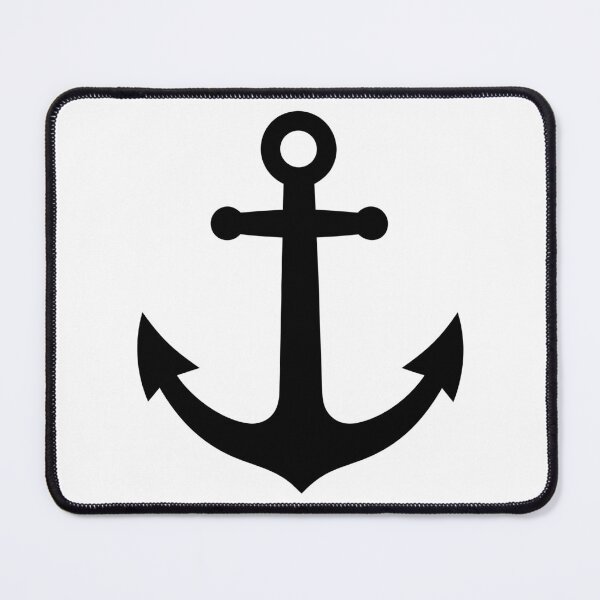 Item preview, Nautical Anchor Black Silhouette Isolated on White designed and sold by AFernandesDSG.