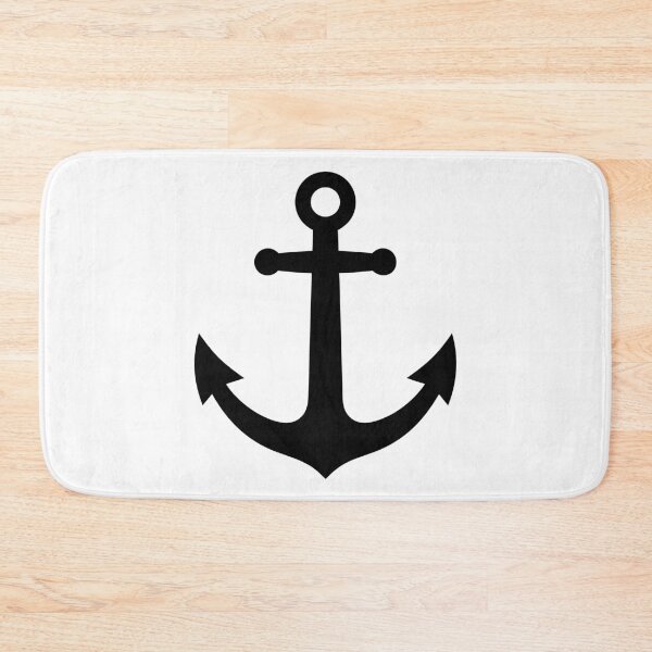 Item preview, Nautical Anchor Black Silhouette Isolated on White designed and sold by AFernandesDSG.