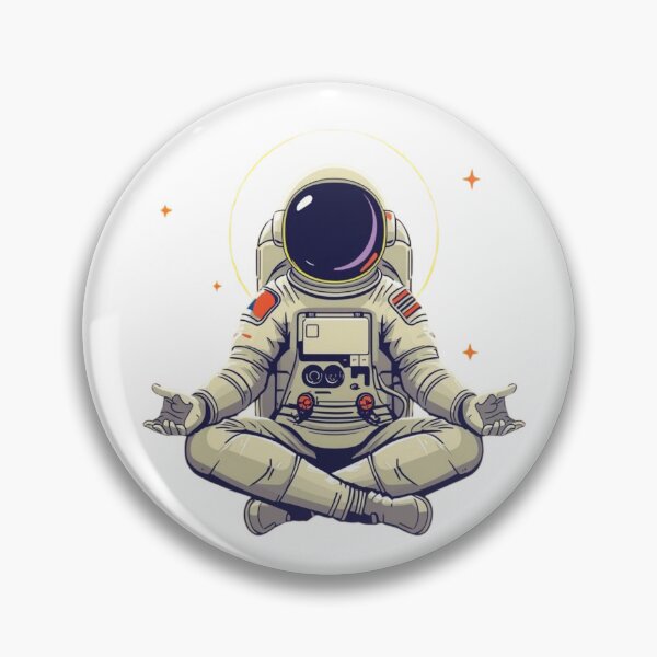Item preview, Meditating Astronaut Zen Illustration | Cosmic Space Yoga Art designed and sold by ULTIMATE CREATIONS.