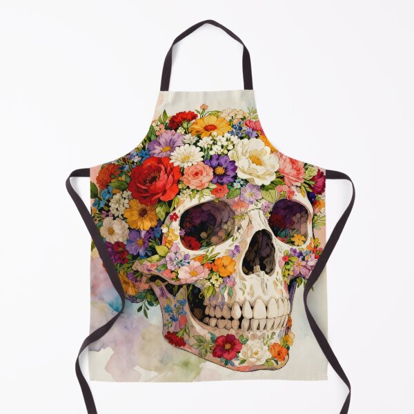 Item preview, Human Skull with Colorful Abstract Floral Art designed and sold by Marcu Ioachim.