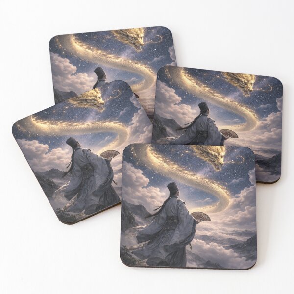 Item preview, Abe no Seimei and the Celestial Golden Dragon – Onmyoji of the Starry Sky | Mori no Akari Series designed and sold by Mori-no-Akari.