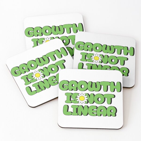 Item preview, Growth Is Not Linear – Mental Health & Self Growth Quote designed and sold by Quipzzy.