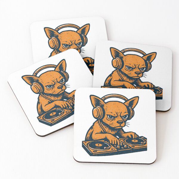 Item preview, Chihuahua DJ Retro Turntables Headphones Gift designed and sold by Pineapple-Tree.