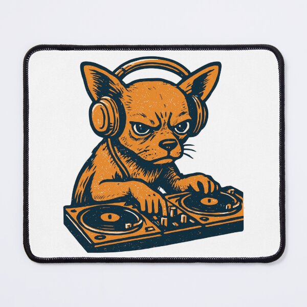 Item preview, Chihuahua DJ Retro Turntables Headphones Gift designed and sold by Pineapple-Tree.